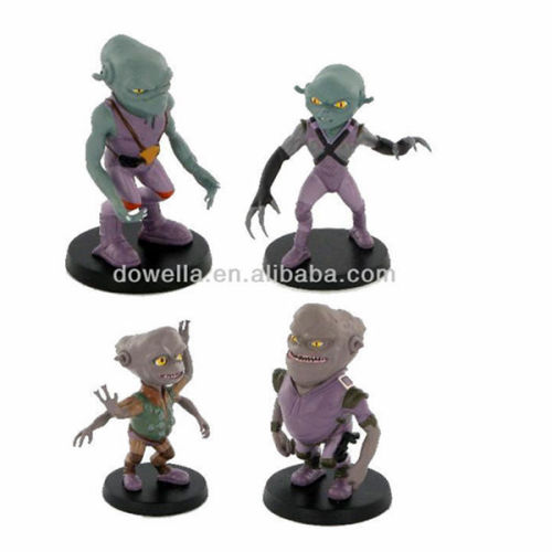 OEM toy cartoon/ 3D plastic action figures toy/plastic alien figure for kids