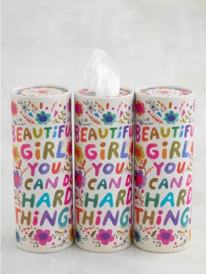 Cylinder Dispense Tissue paper Holder/Box For Car