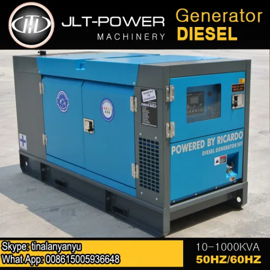 AC Three phase prime power 34kw 43kva Ricardo silent type diesel generator with canopy
