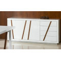 Modern white high gloss dining room sideboard