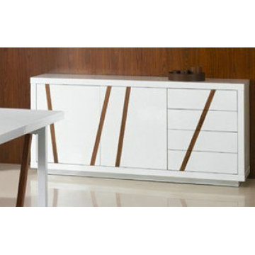 Modernes, weißes Hochglanz-Esszimmer-Sideboard