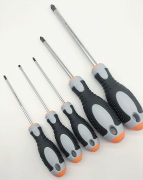 Screwdrivers with Three Color Handle Cr-V Blade