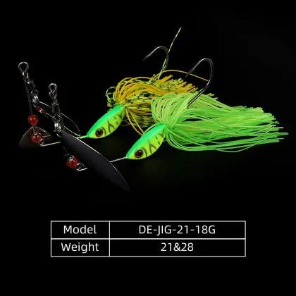 Booyah Jig Bait Indiana Slow Willow Leaf Spinner Fishing Lures 21g 28g SUPERIORFISHING