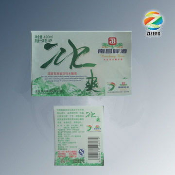 Beer brand sticker with full color print