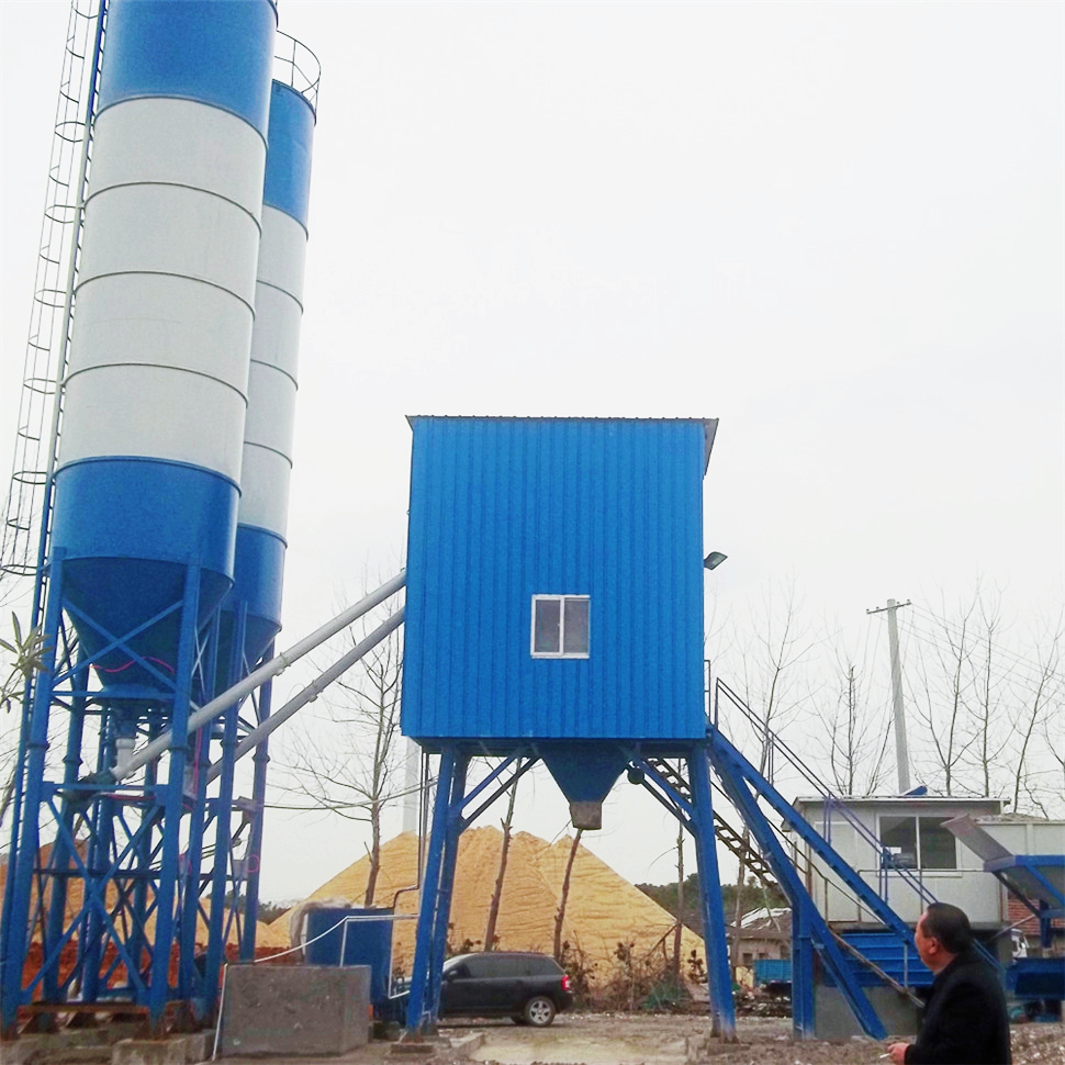 Low operating cost 25m3 modular concrete batching plant