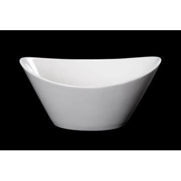 Boat shape porcelain soy dish / salad bowl