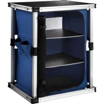 Picnics BBQ RV Traveling Blue Cooking Storage Cabinet Kitchen Camping Table