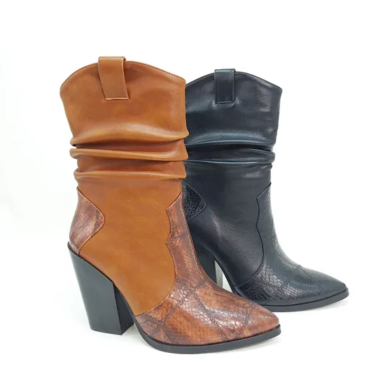 Ladies' Classic Ankle Boots: Fashionable Heel Design for Fall