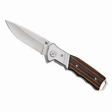 Pocket Knives, Made of Stainless Steel, with Wood Handle, Foldable