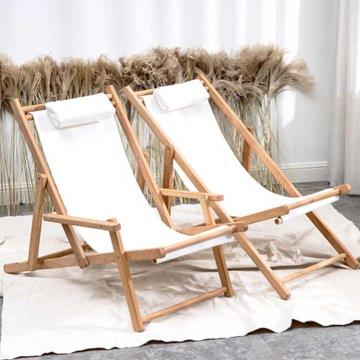 Luxury Teak Wood Outdoor Sun Lounger for Swimming Pool and Garden