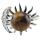 Гемемстоун стекабельный солнце -лунный кольцо кольцо серебристого серебряного заявления кулака ручной работы каменные готические винтажные кольца 10 мм кольцо регулируется