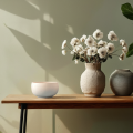 Rustikaler minimalistischer klassischer Betonblüte