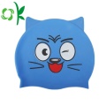 Childrens Swimming Hats Silicone Cat Swim Hats Caps for Long Hair Manufactory