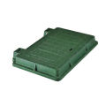 Double-wing cast iron sealed square manhole cover