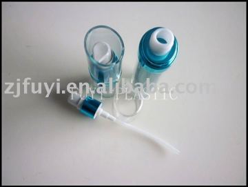 ellipsoidal plastic cosmetic lotion bottle