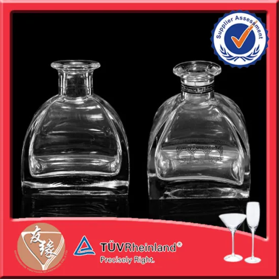 Cork Top Design Super Flint Glass 250ML Clear Pyramid Glass Perfume Bottle