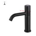 SUS304 Manija de botón de acero inoxidable Hot Hot Cold Basin Faucet