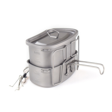 Set di tazze da campeggio in titanio e box da pranzo C08i-TJ190307A