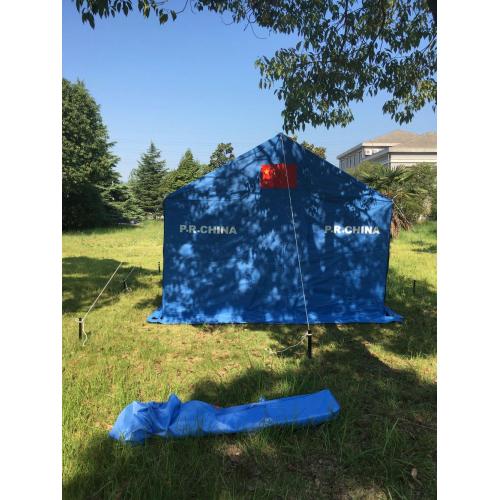 High-Performance Blue Relief Tent with Durable Metal Frame
