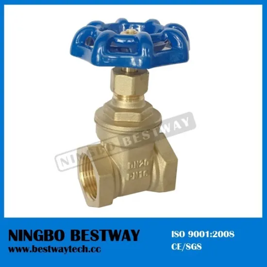 BSP thread Forged brass gate valve with cast-iron handle