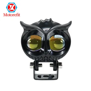 RTS Owl Dual Color LED Fog Lamp - Waterproof Headlight Spot Light for Motorcycles