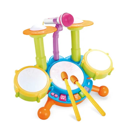 Toy Multifunctional Keyboard Drum Microphone MusicWith Sound