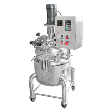 Stainless Steel Mobile Industrial Stirred Tank Reactor with Agitator and Jacket
