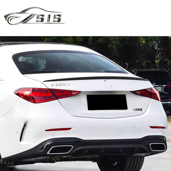 2022-2023 C-Class W206 C200 C350 C260L Rear Spoiler C43 Carbon Fiber Plastic Trunk Bumper Lip Diffuser