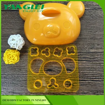 Rilakkuma Rice Ball Mold Set-Decorative Rice Ball DIY Kit, Fun to Make and Eat