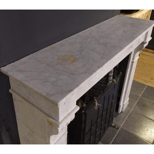 Handcrafted Solid Marble Fireplace Mantel Classic Design