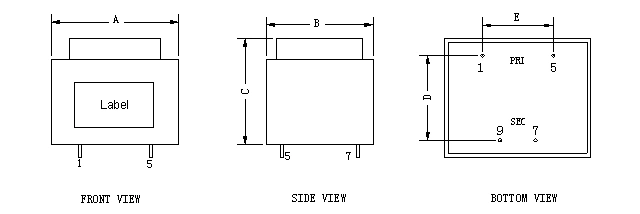 EI 28 low frequency transformer