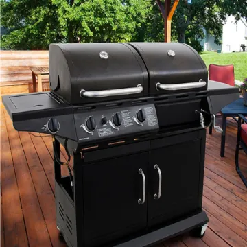 All In One Stainless Steel Barbecue Gas Grill Charcoal Grill Combo Grills