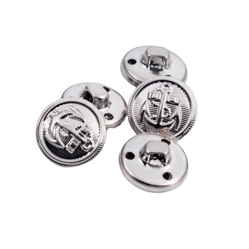 Clip-On Brass Anchor Button: The Perfect Addition to Your Overcoat - BM10219