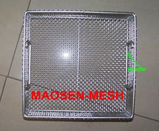 Customized Mesh Wire Basket Silver Chrome Plated For Food Services
