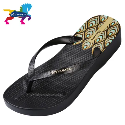 Hotmarzz Women High Heel Platform Flip Flops Wedges Slippers Ladies Summer Sandals