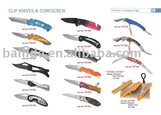 clip knives &amp; corkscrews(knives, clip knives,corkscrews)