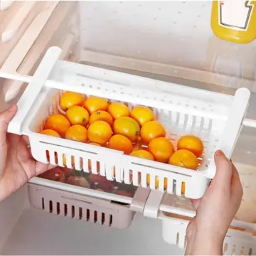 Convenient Storage Organizer Fridge Freezer Organizer Refrigerator Storage Rack Shelf Drawer Storage Organizer for Kitchen