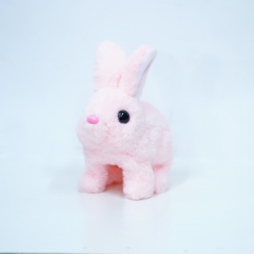 Vivid Jumping Long Fur Carrot Bunny Toy