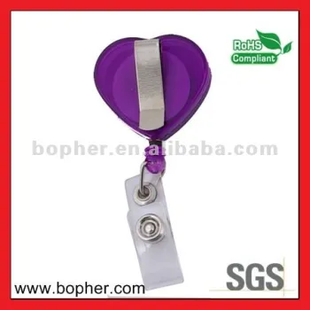 cute plastic badge reel alligator clip