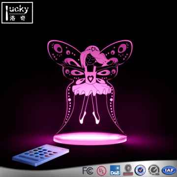 Butterfly acrylic, color changing led light