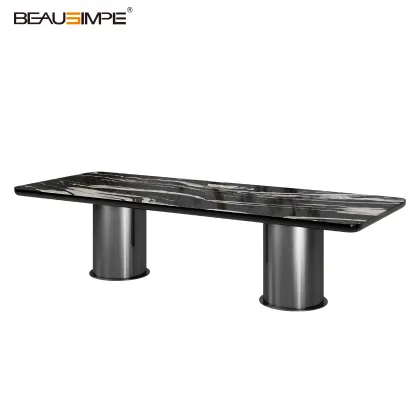 Italian Luxury Brady Dining Table with Marble Top
