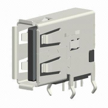 USB Connectors, A Type, THT, Receptacle, Up Right, Reverse, Through Hole Type