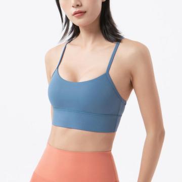 Boireannaich Spaghetti Straps Yoga Bra Tops