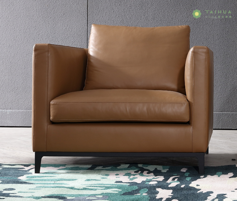 Leather Cushion Single-seat Sofa