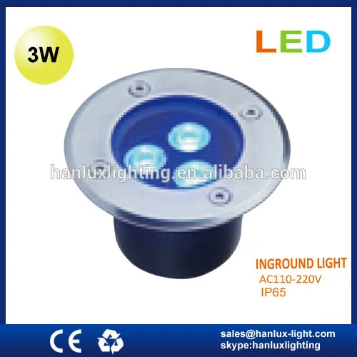 3W IP65 high power led underground light CE ROHS