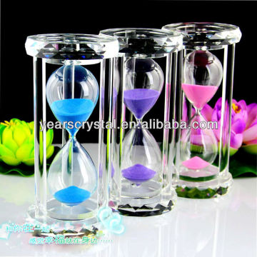 new arrival crystal hourglass or sandglass or crystal sandy clock(R-1441)