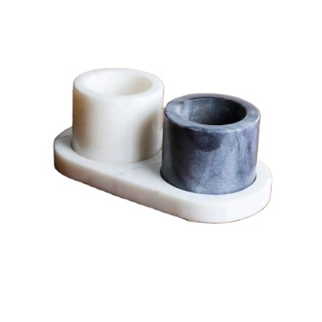 Minimalistic Marble Condiment Set: A Stylish Addition to Your Dining Table
