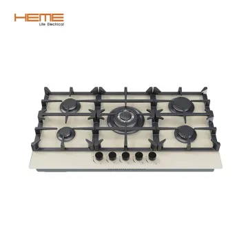 36 Inch 8mm Glass Built-in Gas Hob with 5 Plates