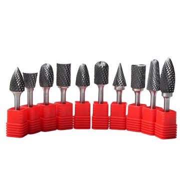 10-Piece Metal Tools Solid Carbide Burr Set with 1/4 inch Shank for Double Cut Tungsten Carbide Rotary Bits in Die Grinder