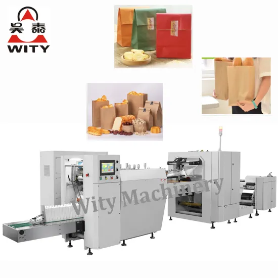 High Speed Craft Paper Coated Paper V-Bottom Bag Making Machine for Food Packaging